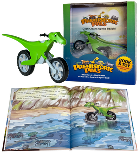 Dash Dinosaur Toy & Book Set | Dirt Bike Dinosaur Kids Toys