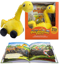 Plush Brontie Dinosaur Excavator and Book Gift Set