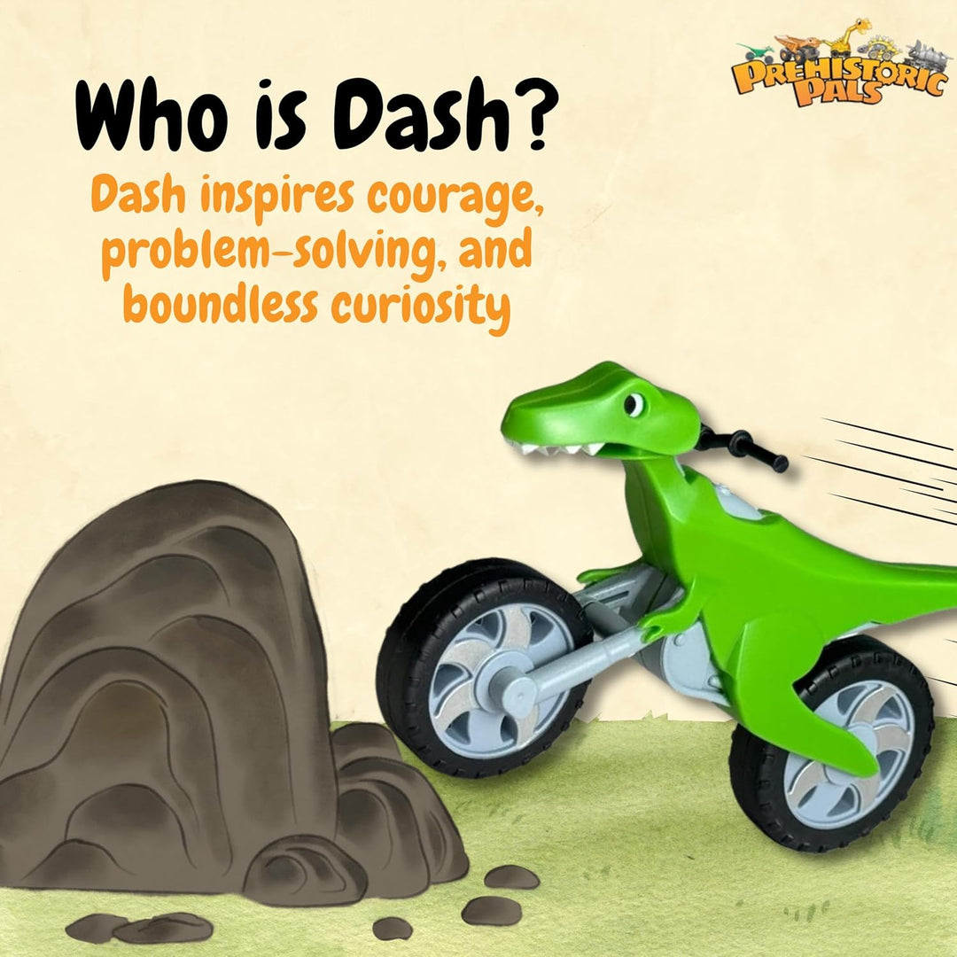 Dinosaur Book and Toy Gift Set | Motorbike Dash – Prehistoricpalstoys