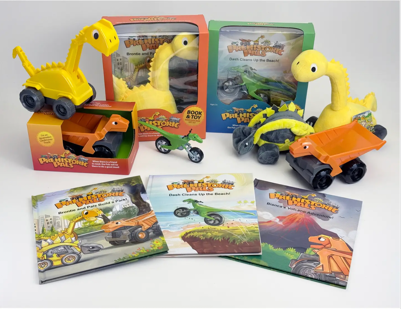 Dinosaur Book-1 for Kids | Brontie and Pals Build a Park!