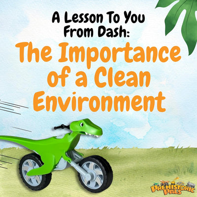 Dinosaur Book and Toy Gift Set | Dash Cleans Up the Beach